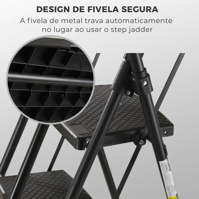 [Leve 2 Pague 1] Escada Evolut 100% Antiderrapante + BRINDE: Bolsa MultiTarefa