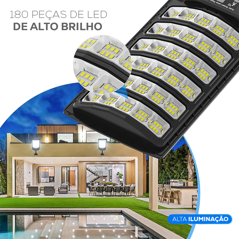 [Leve 2 Pague 1] UltraSolar Pro – Refletor LED Com Controle de Longa Distância  + BRINDE: Kit Luminária LED