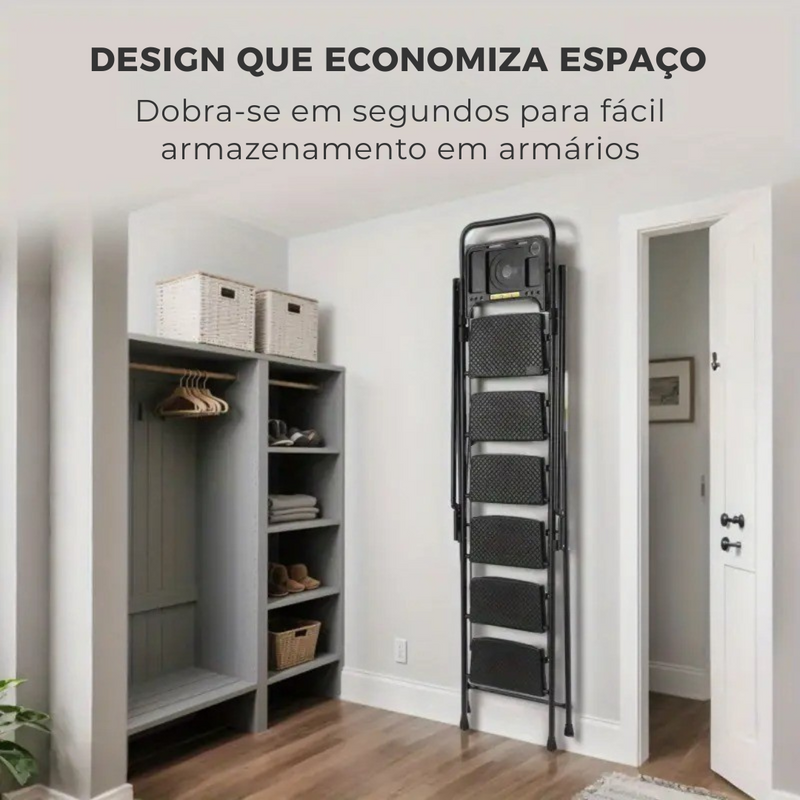 [Leve 2 Pague 1] Escada Evolut 100% Antiderrapante + BRINDE: Bolsa MultiTarefa