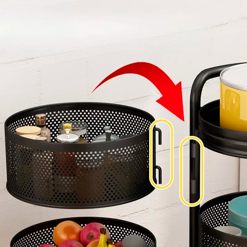 [Leve 2 Pague 1] MetalRack 360° Organizador Giratório Multifunções + BRINDE: Kit de Potes Herméticos