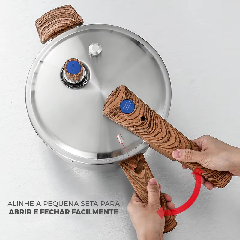 [Leve 2 Pague1] Panela de Pressão Royal Inox - Blindada Contra Explosões + BRINDE: Kit Utensílios