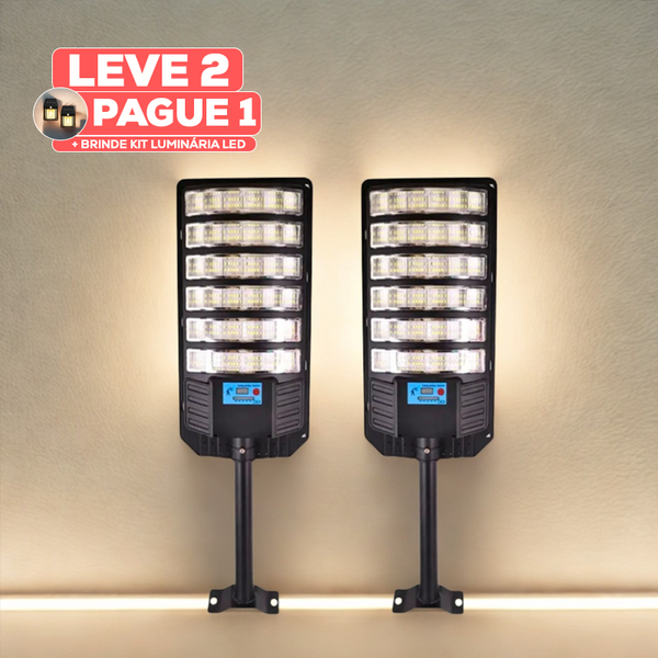 [Leve 2 Pague 1] UltraSolar Pro – Refletor LED Com Controle de Longa Distância  + BRINDE: Kit Luminária LED