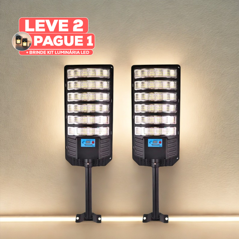 [Leve 2 Pague 1] UltraSolar Pro – Refletor LED Com Controle de Longa Distância  + BRINDE: Kit Luminária LED
