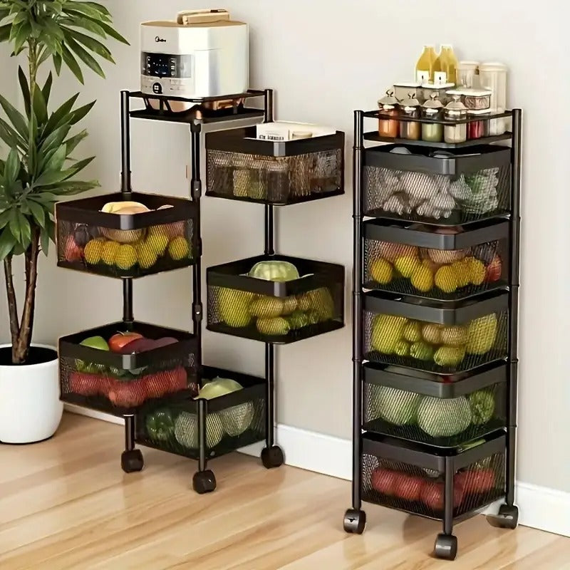 [Leve 2 Pague 1] MetalRack 360° Organizador Giratório Multifunções + BRINDE: Kit de Potes Herméticos